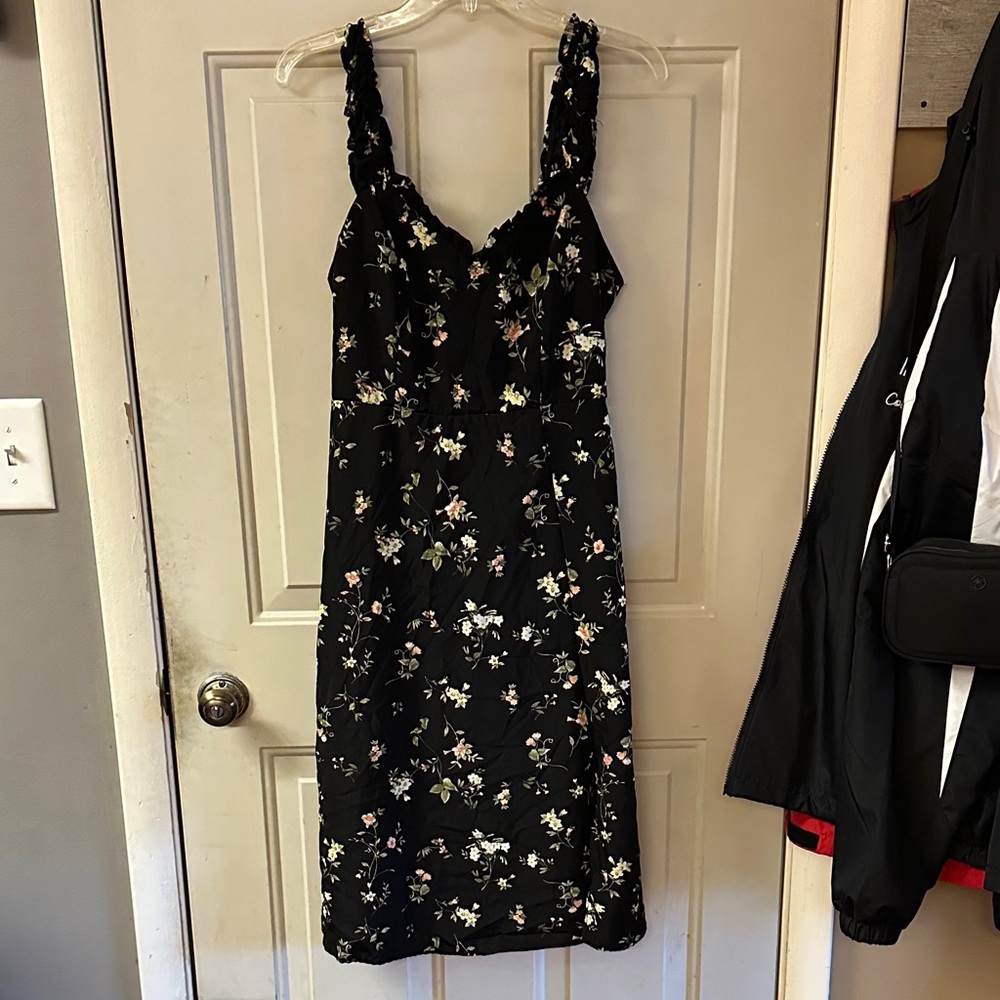 Liberty Love Black Floral Midi Dress